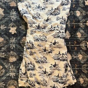 Equestrian Print Wrap Dress